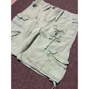 Polo ralph lauren cargo paratrooper shorts mens green vintage size 34 pockets